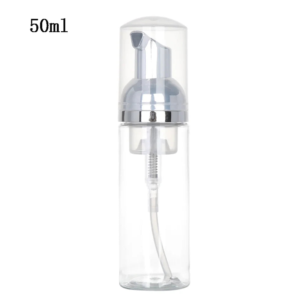 Foaming Bottle 1Pc Plastic Foam Pump Bottle Empty Face Eyelashes Cosmetic Bottle Cleaner Soap Dispenser Foam Bottle Rose Go