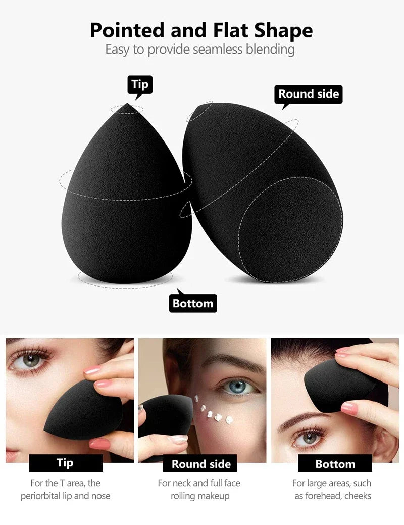 10/12Pcs Makeup Sponge Beauty Egg Foundation Sponges Liquid Cream Cosmetic Puff Women Make up Accessories Beauty Tools