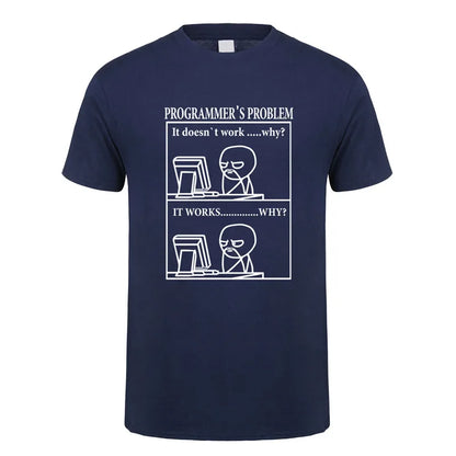 Funny Programmer Programming Developer T Shirt Men Cotton Short Sleeve Computer Geek T-Shirts Man Clothing JL-088