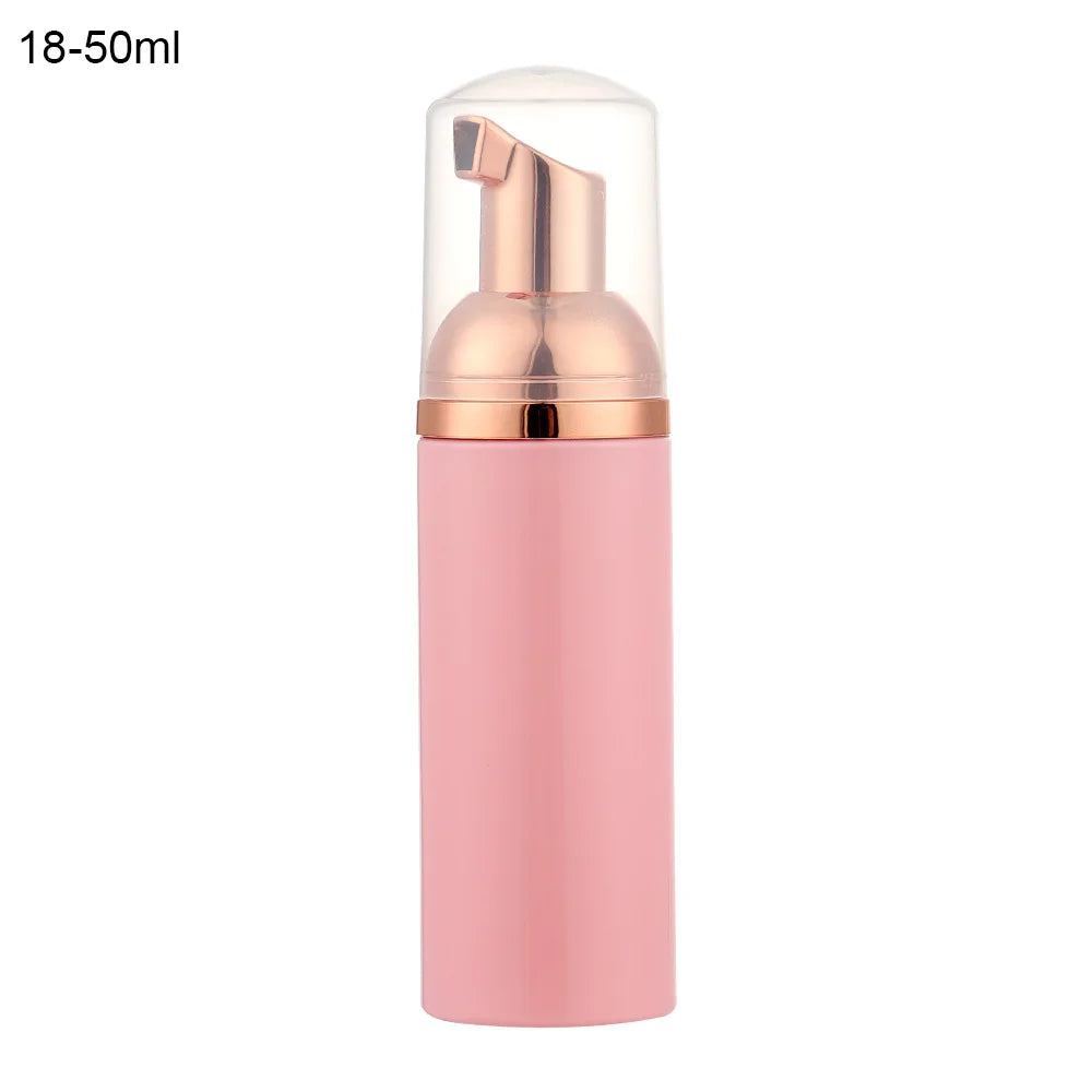Foaming Bottle 1Pc Plastic Foam Pump Bottle Empty Face Eyelashes Cosmetic Bottle Cleaner Soap Dispenser Foam Bottle Rose Go