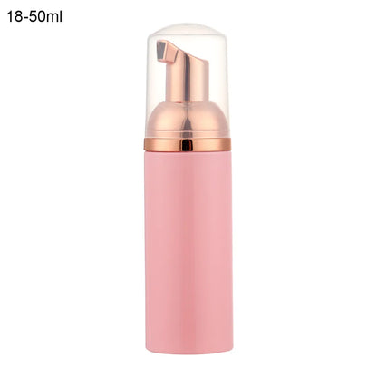 Foaming Bottle 1Pc Plastic Foam Pump Bottle Empty Face Eyelashes Cosmetic Bottle Cleaner Soap Dispenser Foam Bottle Rose Go