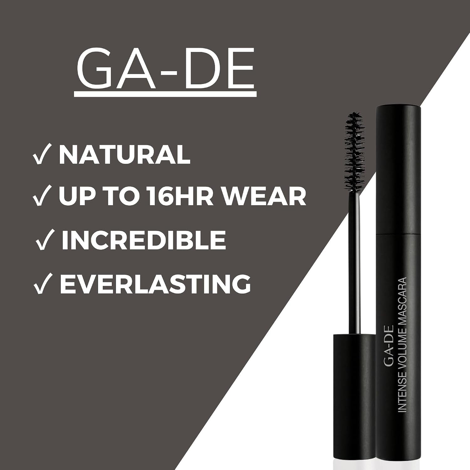 Intense Volume Mascara - Quick Drying, Long Lasting, Lash Separating Mascara - Fuller Lashes with Rich Color - Black - 0.27 Oz