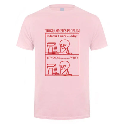Funny Programmer Programming Developer T Shirt Men Cotton Short Sleeve Computer Geek T-Shirts Man Clothing JL-088