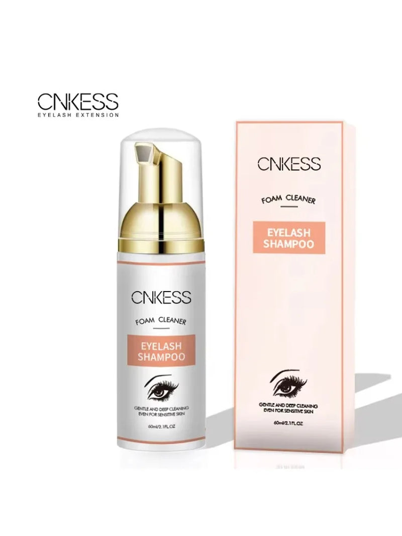 Wholesale 60ML Private Label Natural Oil Free Eyelash Foam Eyelash Extension Lash Bath Lash Foam Shampoo Cleanser