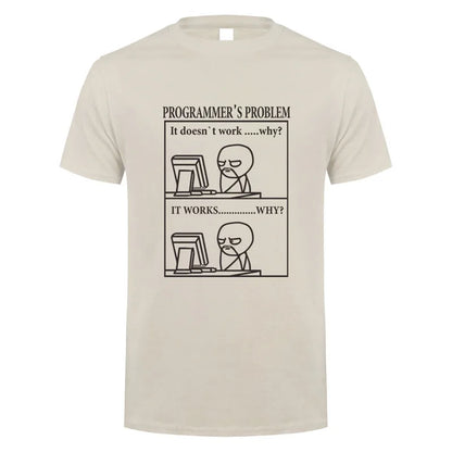 Funny Programmer Programming Developer T Shirt Men Cotton Short Sleeve Computer Geek T-Shirts Man Clothing JL-088