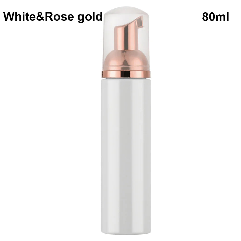 Foaming Bottle 1Pc Plastic Foam Pump Bottle Empty Face Eyelashes Cosmetic Bottle Cleaner Soap Dispenser Foam Bottle Rose Go