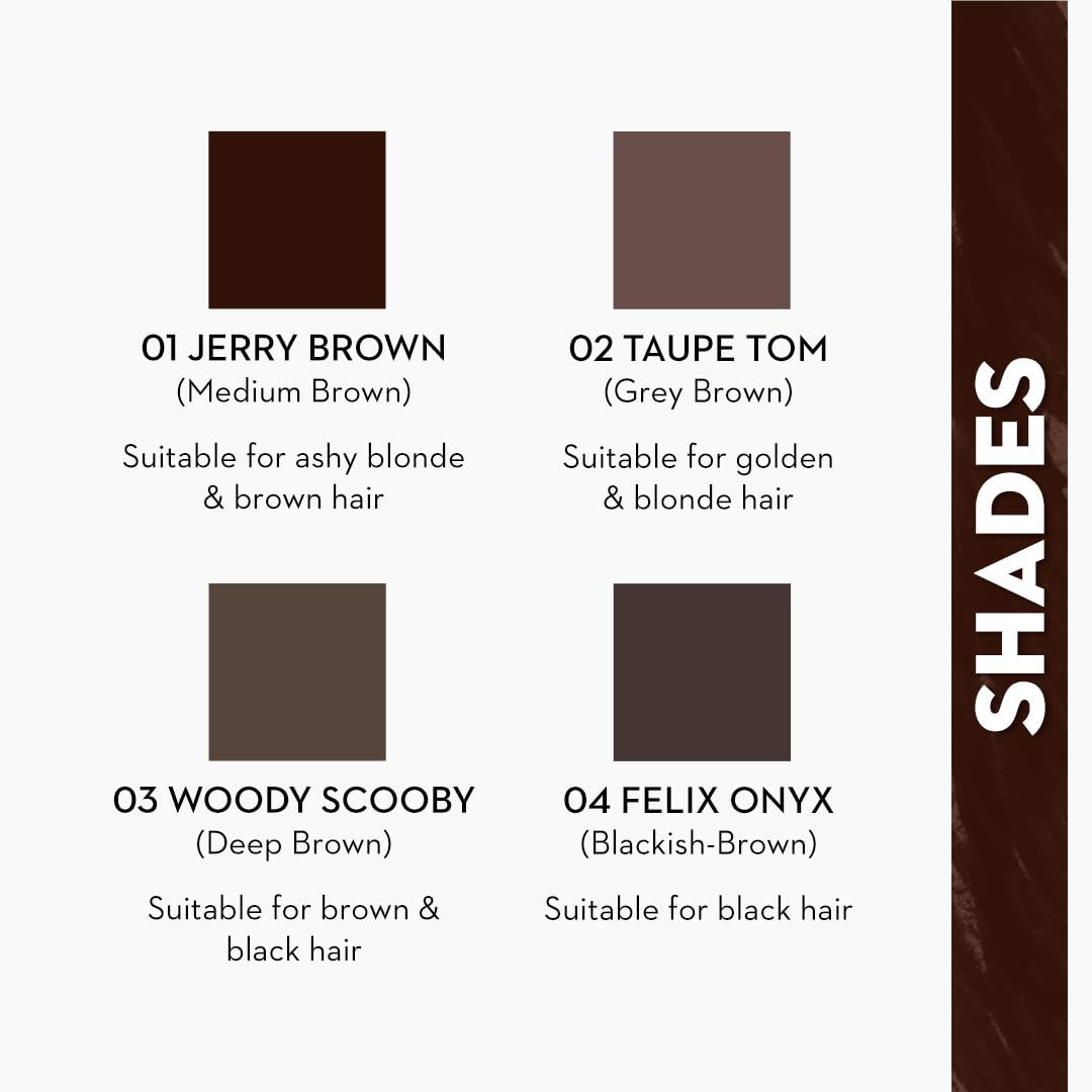 Arch Arrival Brow Definer | Brow Pencil with Spoolie | Lasts Upto 12Hrs | Pigmented Eyebrow Pencil | Long Lasting & Natural Finish | 3.5G - 01 Jerry Brown (Medium Brown)