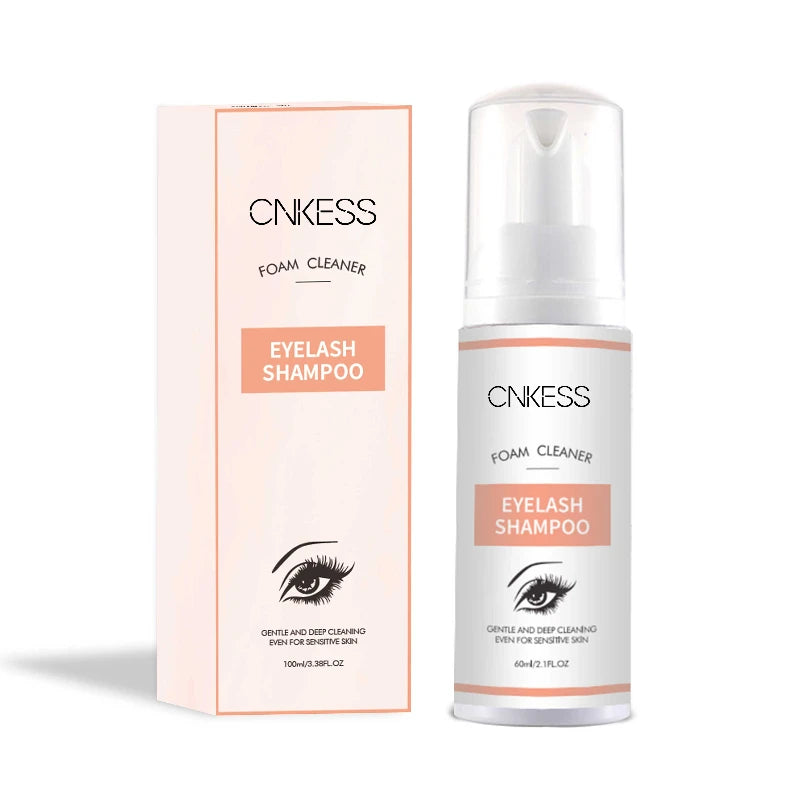 Wholesale 60ML Private Label Natural Oil Free Eyelash Foam Eyelash Extension Lash Bath Lash Foam Shampoo Cleanser