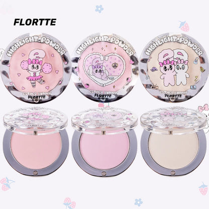 FLORTTE See Pearl Single-Colour Highlighter Powder Matte Brighten Contour Palette Face Makeup Cosmetics