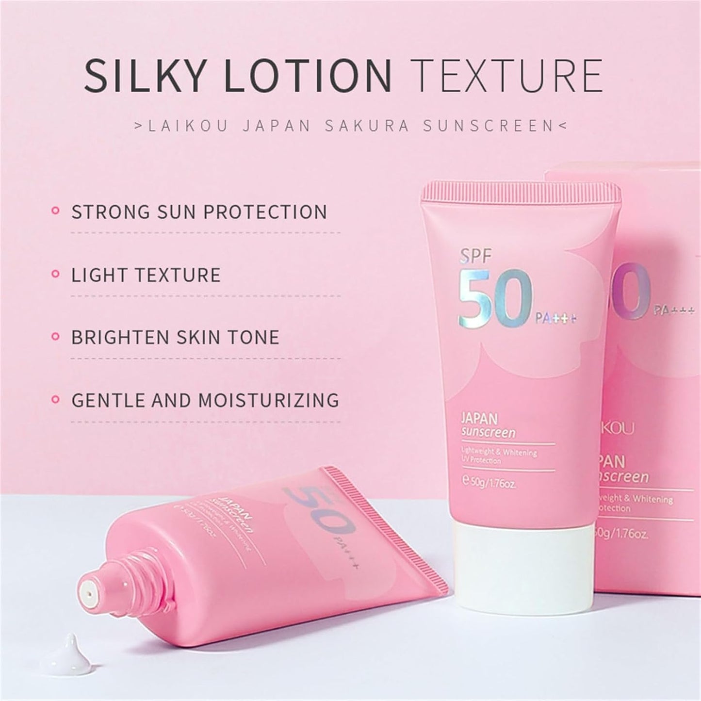 Japanese Sunscreen SPF 50 PA+++ Rosada Essence Cream 50G Face Sunscreen Moisturizing Cosmetics (1)