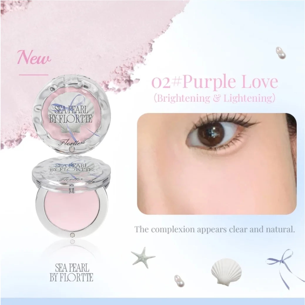 FLORTTE See Pearl Single-Colour Highlighter Powder Matte Brighten Contour Palette Face Makeup Cosmetics