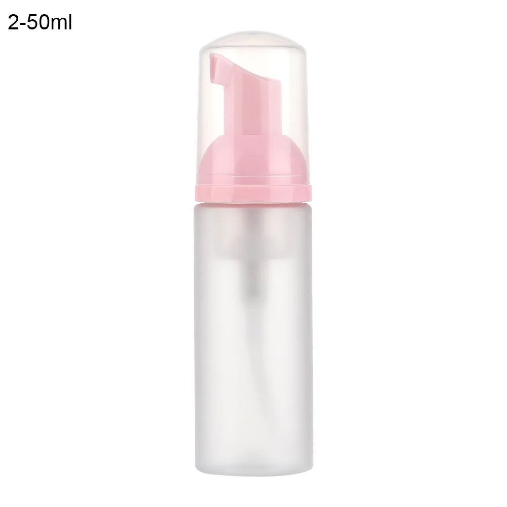 Foaming Bottle 1Pc Plastic Foam Pump Bottle Empty Face Eyelashes Cosmetic Bottle Cleaner Soap Dispenser Foam Bottle Rose Go