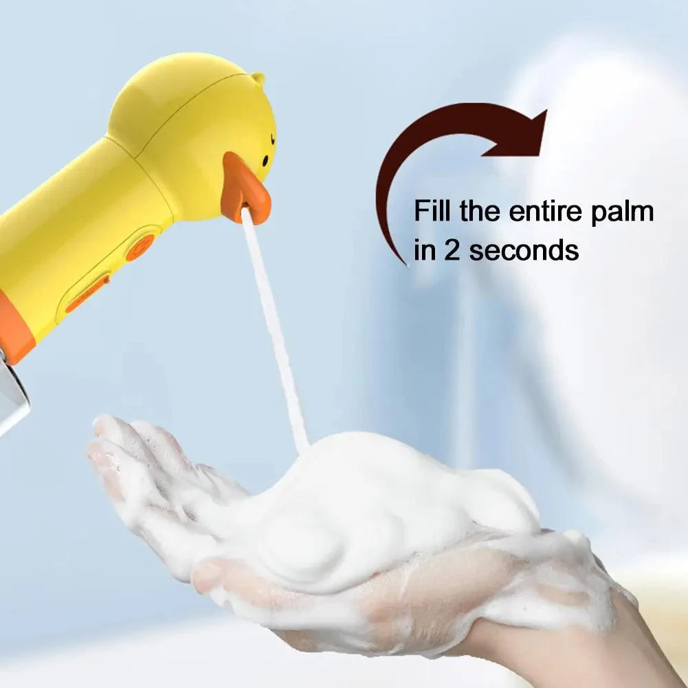 Yellow Duck Electric Foam Machine ,Handhold Automatic Soap Dispenser Foam Machine Launcher for Cat & Dog Bathing Pet Accessories