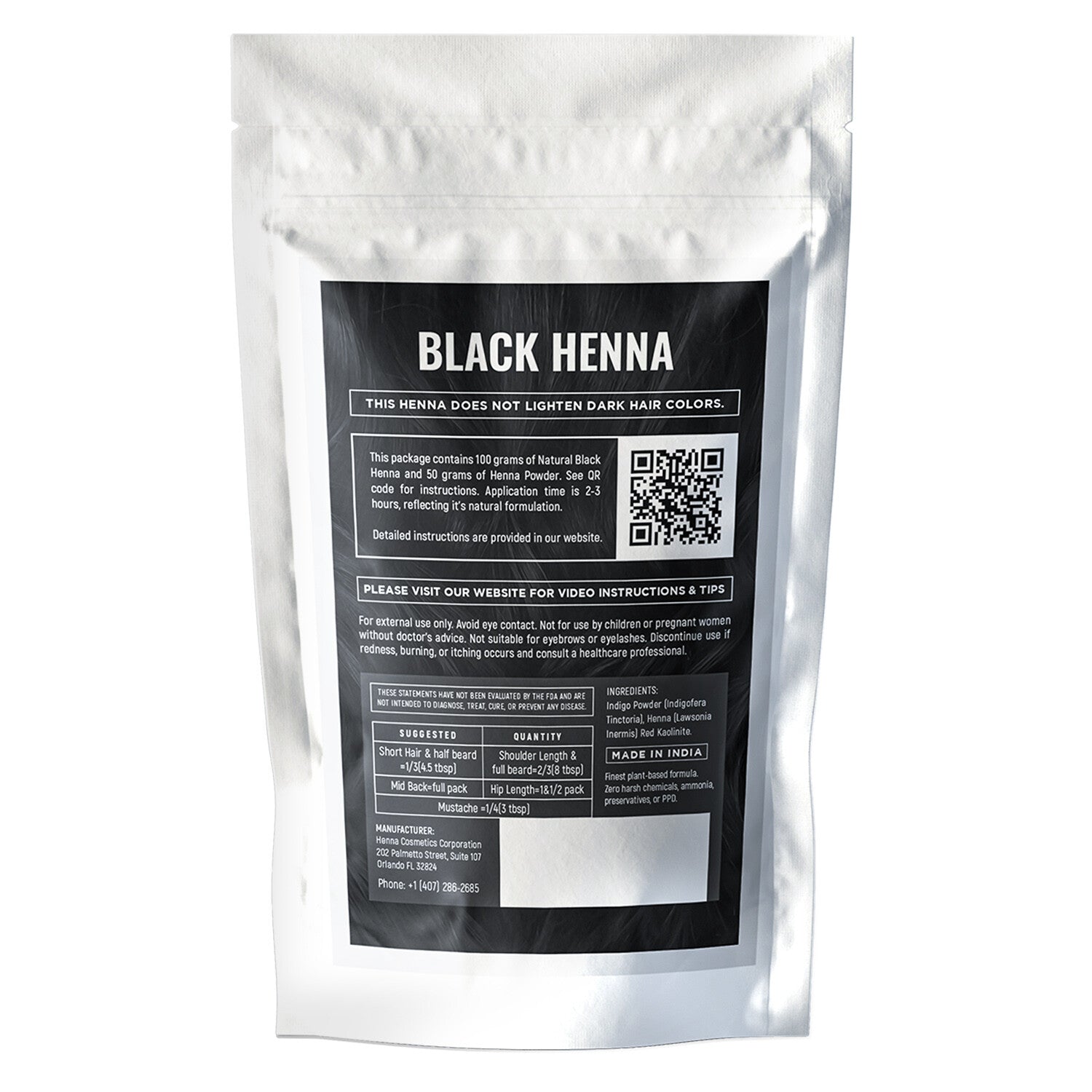 Henna Cosmetics Henna Hair Color & Beard Dye for Men | 100 Grams+50 Grams Bonus