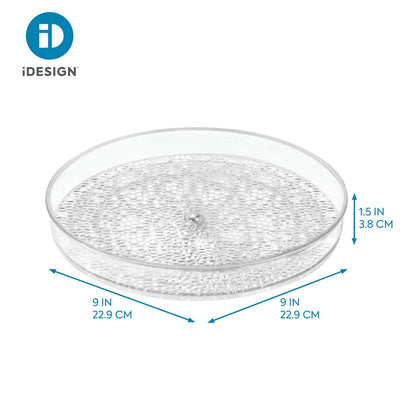 Clear Rain Lazy Susan Turntable Cosmetic Organizer for Vanity and Cabinet