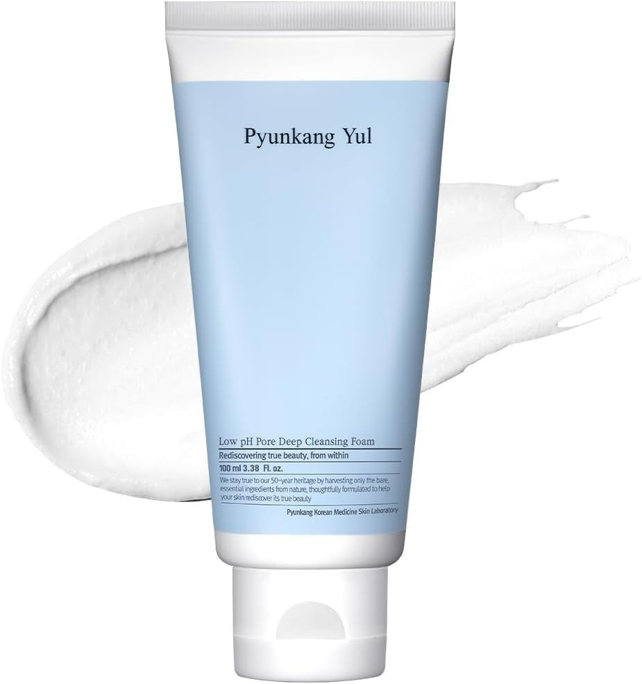 PKY Low Ph Pore Deep Cleansing Foam, Pore Cleanser with Fluffy Microbubbles, AHA, Witch Hazel, Zero Irritation, Korean Skincare (3.38 Fl. Oz, 100Ml)