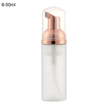 Foaming Bottle 1Pc Plastic Foam Pump Bottle Empty Face Eyelashes Cosmetic Bottle Cleaner Soap Dispenser Foam Bottle Rose Go