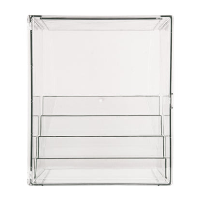 Clear Acrylic Display Case, 5 Tier Perfume Stand Makeup Organizer Storage Stand Riser Luxury Display Box Storage with Door Dustproof for Mini Figure, Collectible, Toys, Cosmetics