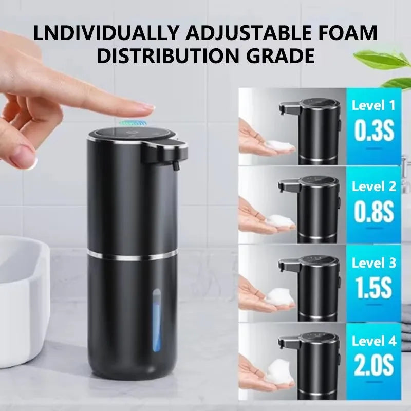 Automatic Soap Dispenser Touchless Foaming Soap Dispenser 380Ml USB Rechargeable Electric 4 Level Adjustable Foam Soap Dispenser