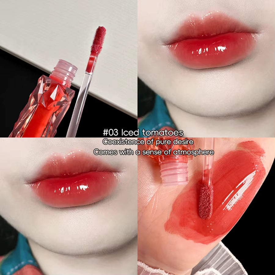 Lip Gloss Long-Lasting Moisturizing Waterproof Non-Fading Mirror Moisturizing Lip Gloss Women'S Cosmetics