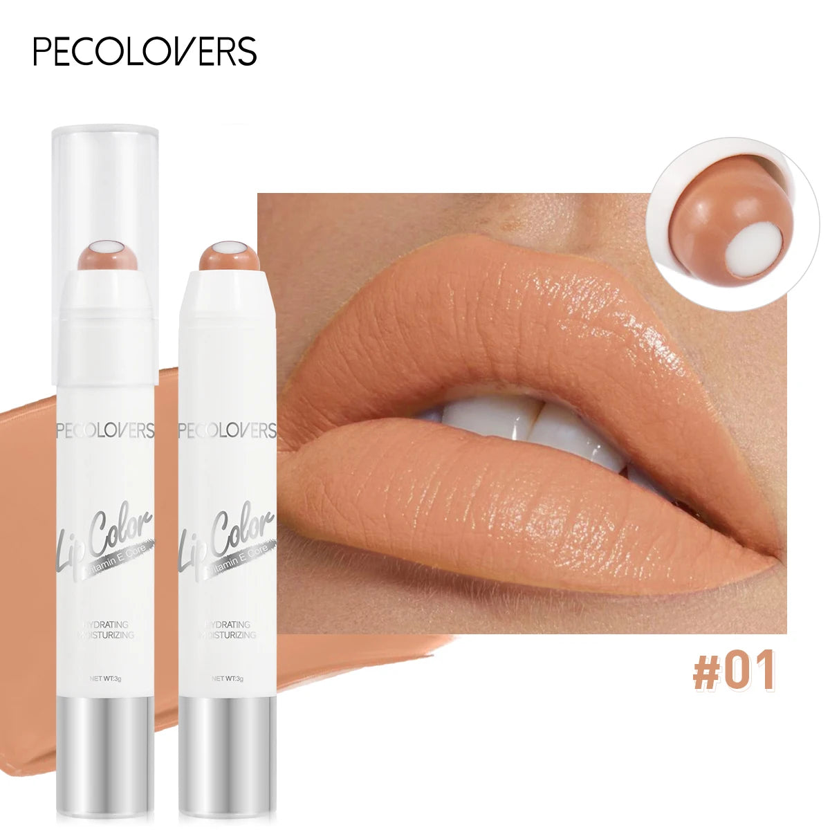 6 Colors Lipstick Pen Waterproof Red Lipstick Non-Stick Cup Makeup Lip Liner Pen Cosmetics