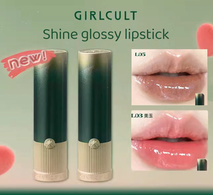 Girlcult Shine Glossy Lipstick Long Lasting Lipstick Moisturizing Lip Gloss 3.5G Makeup Cosmetics