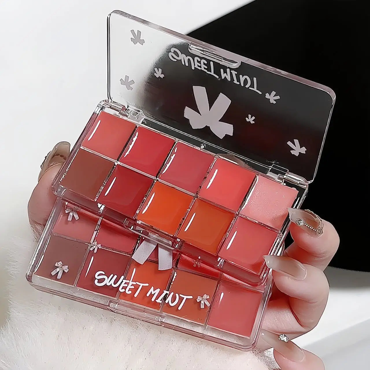 Real 10-Color Lip Palette Lip Gloss and Lipstick Glossy Moisturizing Pigmented Multifunctional Original Cosmetics
