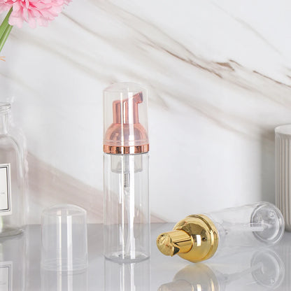 Foaming Bottle 1Pc Plastic Foam Pump Bottle Empty Face Eyelashes Cosmetic Bottle Cleaner Soap Dispenser Foam Bottle Rose Go