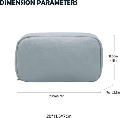 Cosmetic Bags for Women - Water Resistant Make up Pouch Travel Zipper Toiletry Bag Makeup Organizer (Blue)