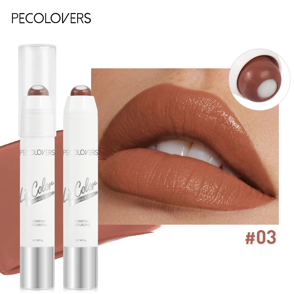 6 Colors Lipstick Pen Waterproof Red Lipstick Non-Stick Cup Makeup Lip Liner Pen Cosmetics