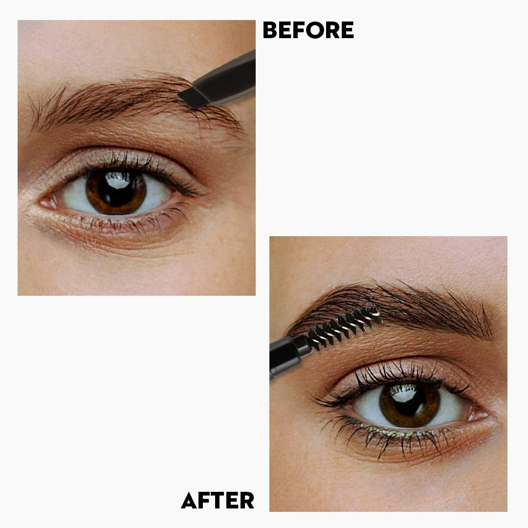 Arch Arrival Brow Definer | Brow Pencil with Spoolie | Lasts Upto 12Hrs | Pigmented Eyebrow Pencil | Long Lasting & Natural Finish | 3.5G - 01 Jerry Brown (Medium Brown)