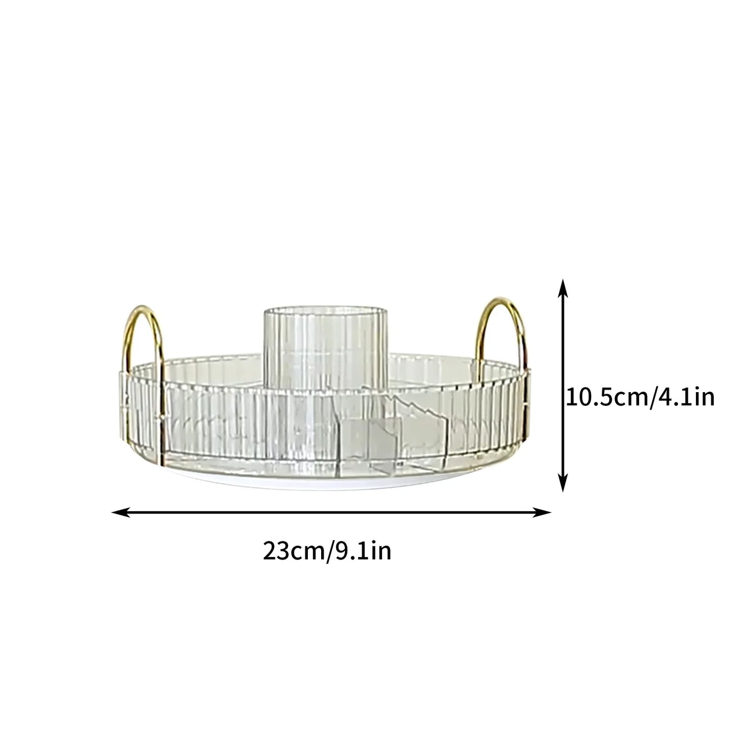 Bdday 360° Rotating Makeup Organizer, Bathroom Make up Spinning Holder Rack, Large Capacity Cosmetics Storage Vanity Shelf Countertop, Fits Cosmetics, Perfume, Skincare, Lipsticks 3 Tiers