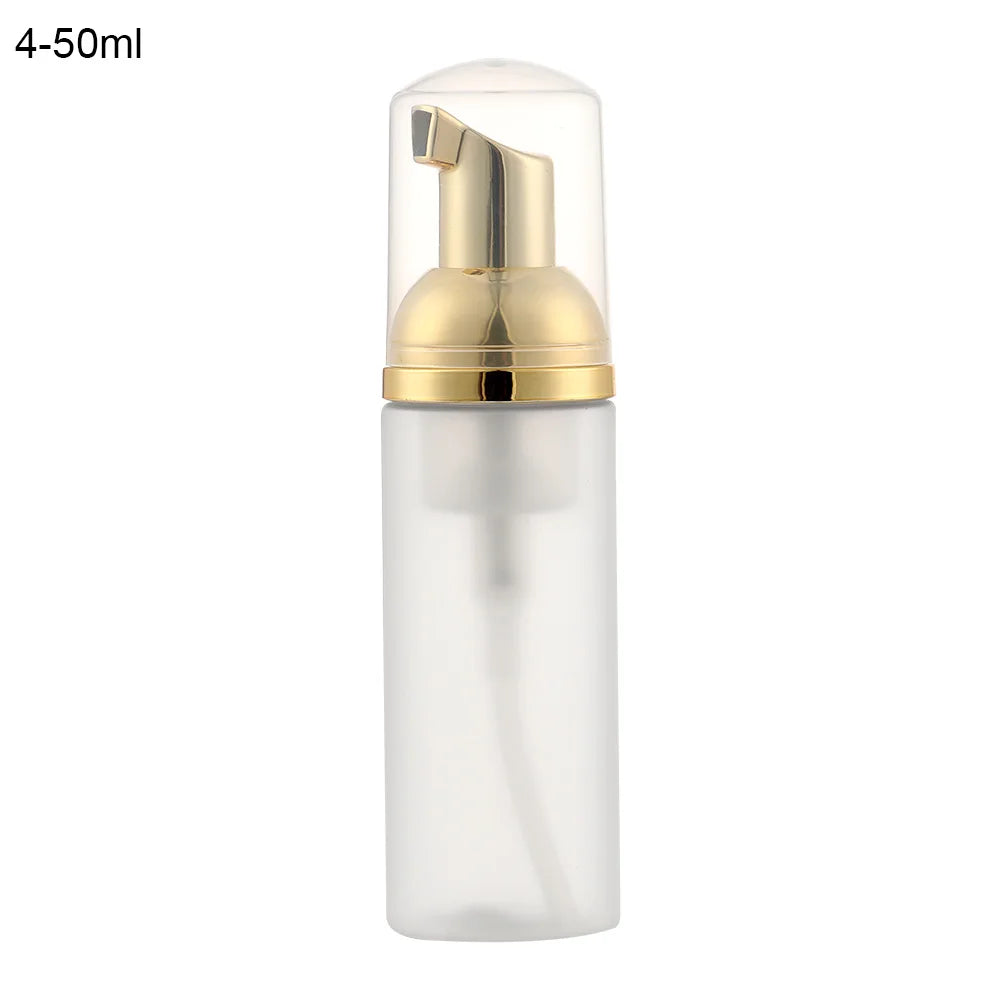 Foaming Bottle 1Pc Plastic Foam Pump Bottle Empty Face Eyelashes Cosmetic Bottle Cleaner Soap Dispenser Foam Bottle Rose Go