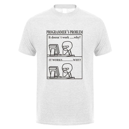 Funny Programmer Programming Developer T Shirt Men Cotton Short Sleeve Computer Geek T-Shirts Man Clothing JL-088