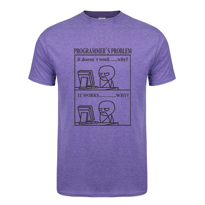 Funny Programmer Programming Developer T Shirt Men Cotton Short Sleeve Computer Geek T-Shirts Man Clothing JL-088