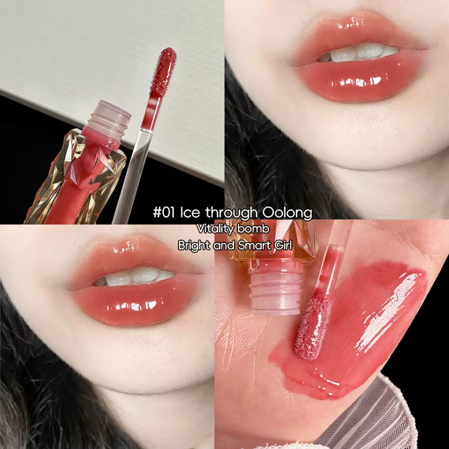 Lip Gloss Long-Lasting Moisturizing Waterproof Non-Fading Mirror Moisturizing Lip Gloss Women'S Cosmetics