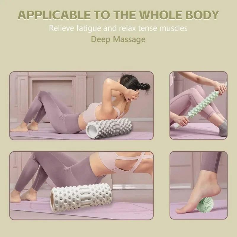 Yoga Column Foam Muscle Roller Fitness Pilates Back Muscle Relaxation Massage Roller Gym Home Myofascial Release Body Relaxation