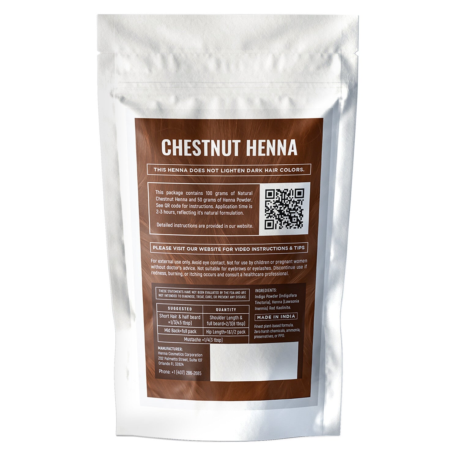 Henna Cosmetics Henna Hair Color & Beard Dye for Men | 100 Grams+50 Grams Bonus