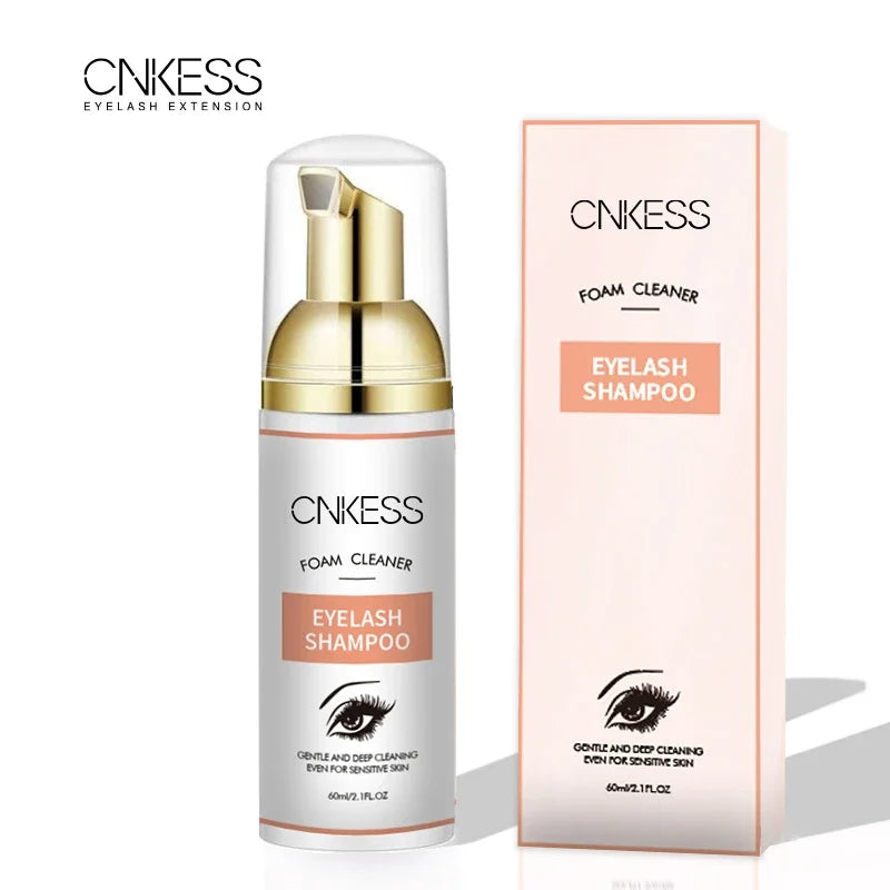 Wholesale 60ML Private Label Natural Oil Free Eyelash Foam Eyelash Extension Lash Bath Lash Foam Shampoo Cleanser