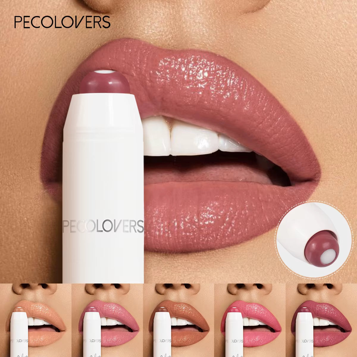 6 Colors Lipstick Pen Waterproof Red Lipstick Non-Stick Cup Makeup Lip Liner Pen Cosmetics