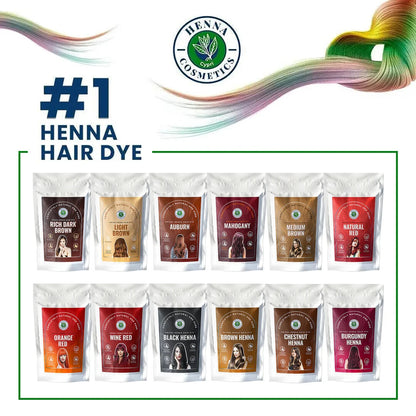 Henna Cosmetics Henna Hair Color & Beard Dye for Men | 100 Grams+50 Grams Bonus