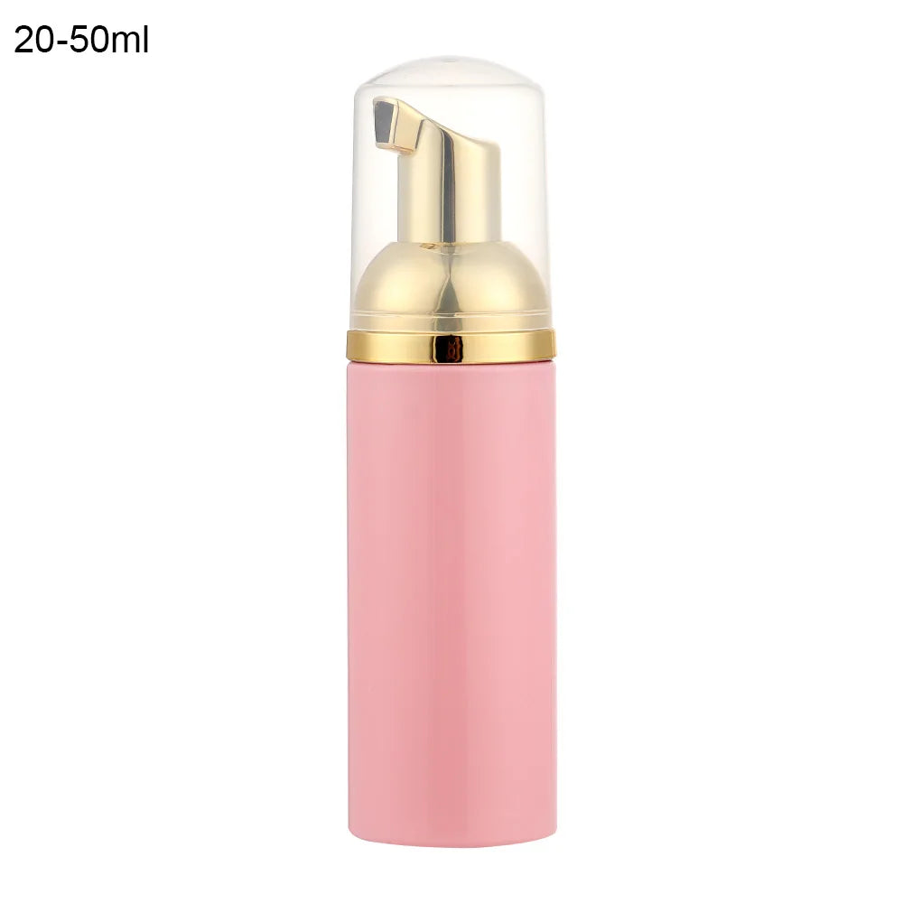 Foaming Bottle 1Pc Plastic Foam Pump Bottle Empty Face Eyelashes Cosmetic Bottle Cleaner Soap Dispenser Foam Bottle Rose Go