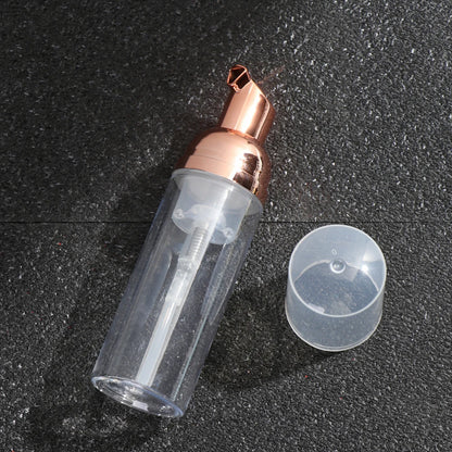 Foaming Bottle 1Pc Plastic Foam Pump Bottle Empty Face Eyelashes Cosmetic Bottle Cleaner Soap Dispenser Foam Bottle Rose Go