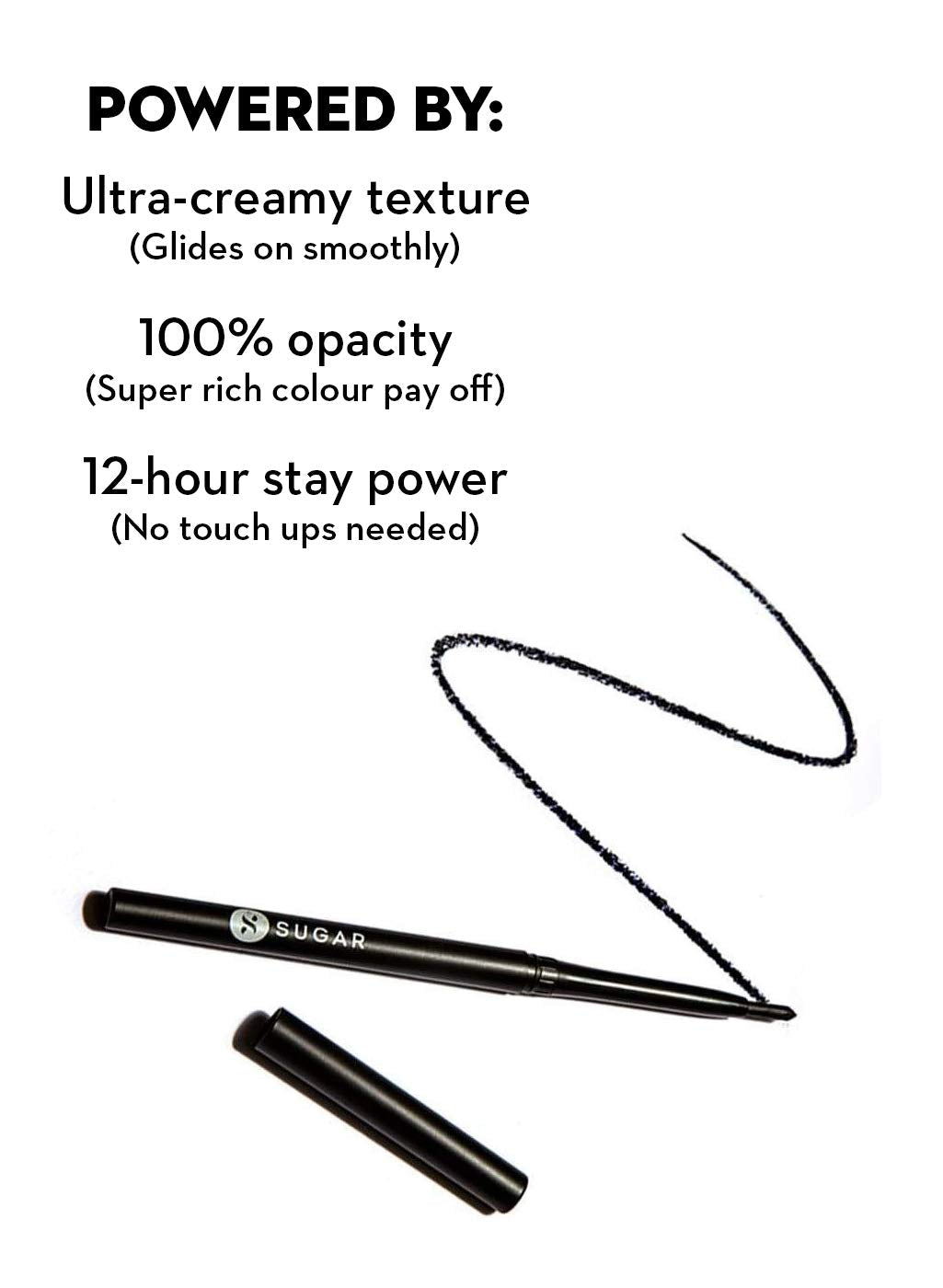 Kohl of Honour Intense Kajal01 Black Out (Black) Longlasting Formula, Lightweight