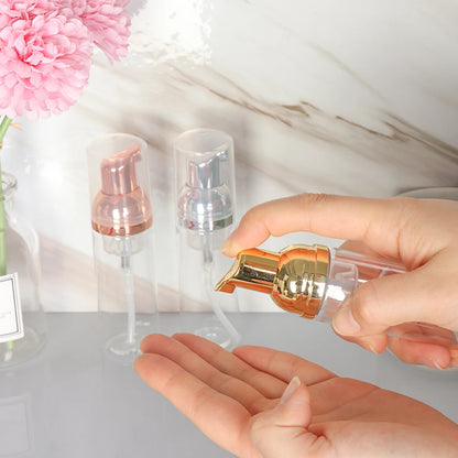 Foaming Bottle 1Pc Plastic Foam Pump Bottle Empty Face Eyelashes Cosmetic Bottle Cleaner Soap Dispenser Foam Bottle Rose Go