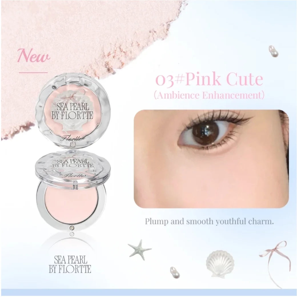 FLORTTE See Pearl Single-Colour Highlighter Powder Matte Brighten Contour Palette Face Makeup Cosmetics