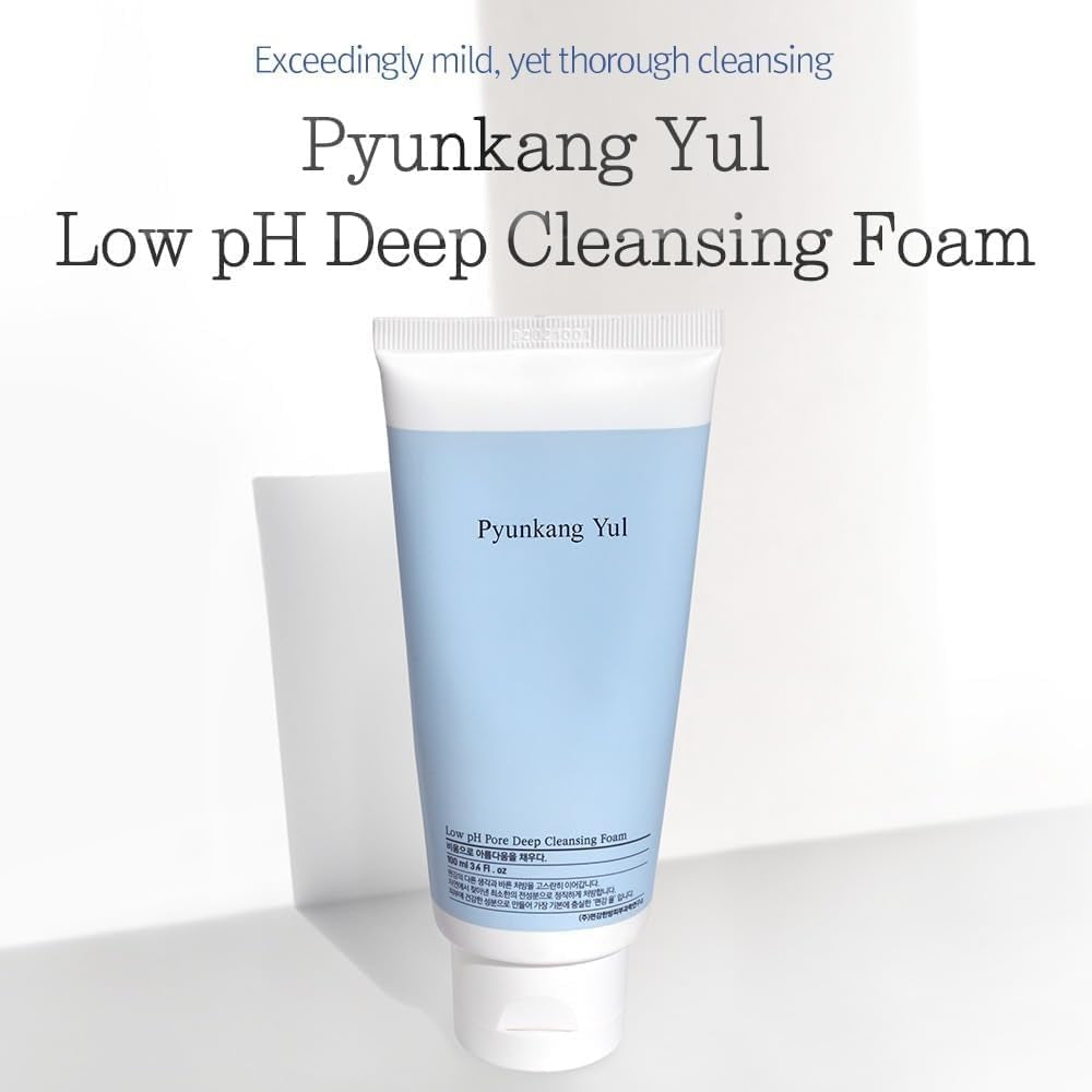 PKY Low Ph Pore Deep Cleansing Foam, Pore Cleanser with Fluffy Microbubbles, AHA, Witch Hazel, Zero Irritation, Korean Skincare (3.38 Fl. Oz, 100Ml)
