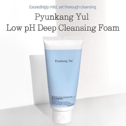 PKY Low Ph Pore Deep Cleansing Foam, Pore Cleanser with Fluffy Microbubbles, AHA, Witch Hazel, Zero Irritation, Korean Skincare (3.38 Fl. Oz, 100Ml)