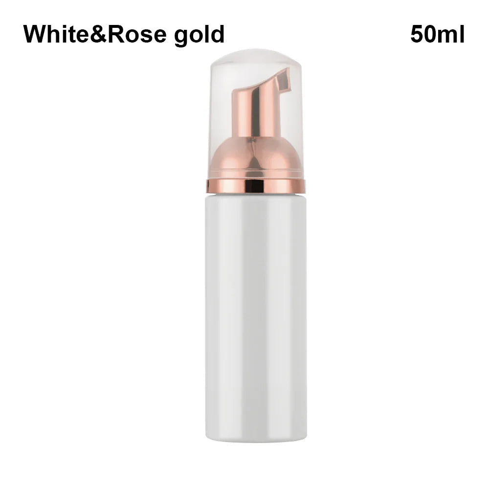 Foaming Bottle 1Pc Plastic Foam Pump Bottle Empty Face Eyelashes Cosmetic Bottle Cleaner Soap Dispenser Foam Bottle Rose Go