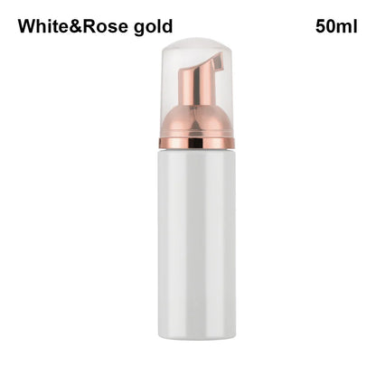 Foaming Bottle 1Pc Plastic Foam Pump Bottle Empty Face Eyelashes Cosmetic Bottle Cleaner Soap Dispenser Foam Bottle Rose Go